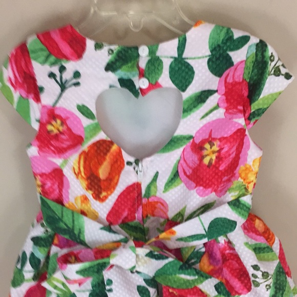 Nanette Girls Summer Floral  Party Dress Size 4 - Picture 4 of 16
